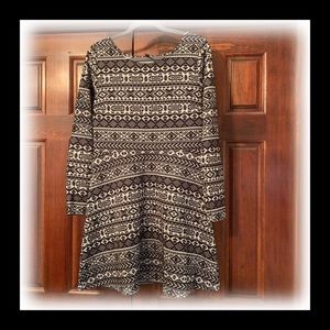 Massini Skater Geometric Print Dress